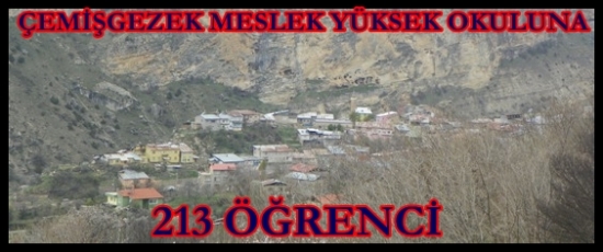 Çemişgezek Meslek Yüksek Okuluna 213 öğrenci yerleşecek