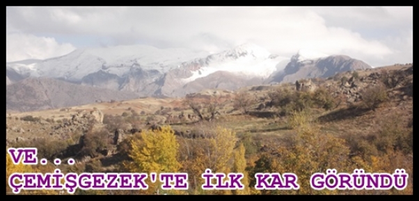 Çemişgezek’te İlk Kar Yağdı