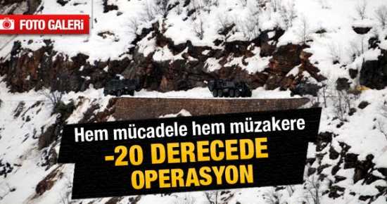 Tunceli'de -20 derecede operasyon