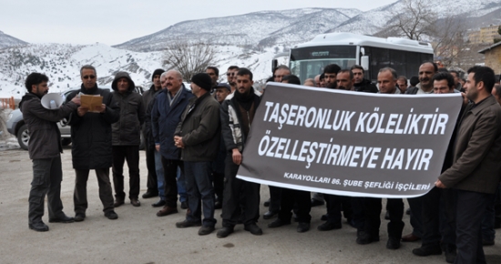 Yol-İş Sendikasında Taşeronlaşma ve Özelleştirmeye Tepki!