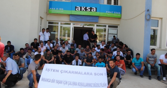 AKSA Çalışanları, İşten çıkarılmaları protesto etti