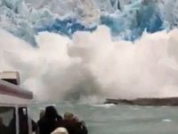 Alaska'da turist gemisi çöken buzula yaklaşınca VİDEO